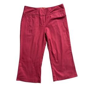 Work to Weekend Women’s Pink Cropped Pants Size 10 Stretch Trousers